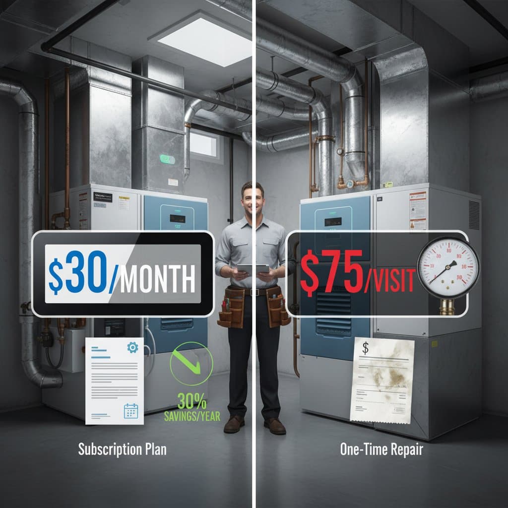 Featured image for HVAC Subscriptions Average $30 Monthly vs $75 Per Visit