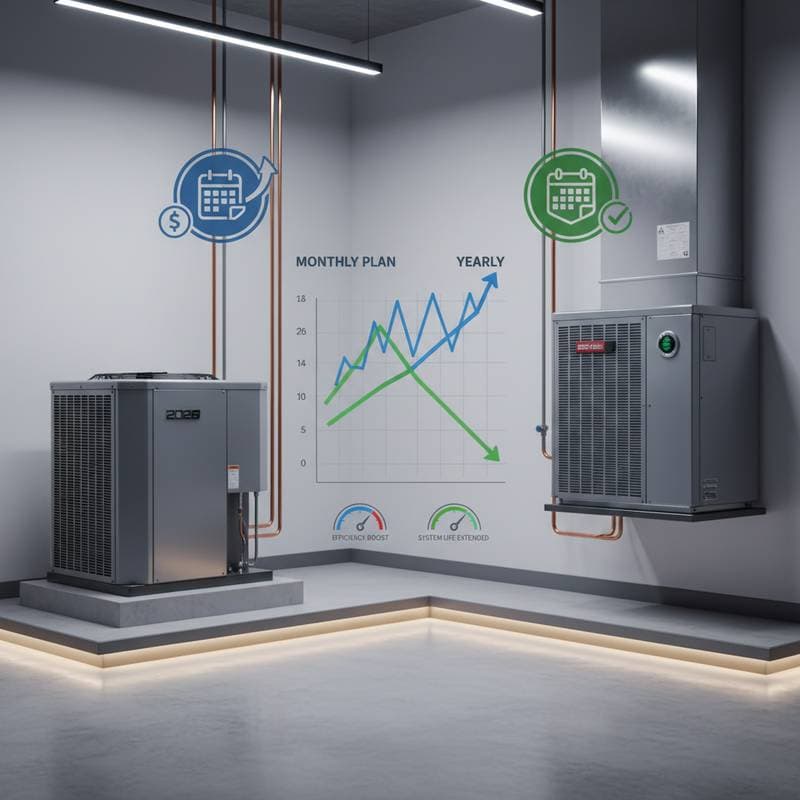 Featured image for Monthly vs Yearly HVAC Plans: Which Saves You More