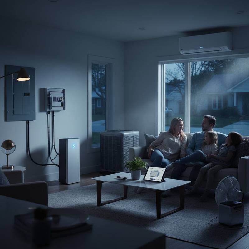 Featured image for Battery Backup Systems That Keep AC Running During Outages