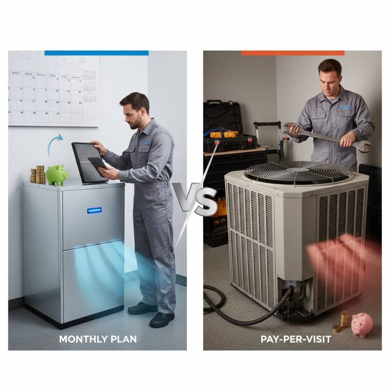 Featured image for Monthly HVAC Plans vs Pay-Per-Visit: Which Saves More